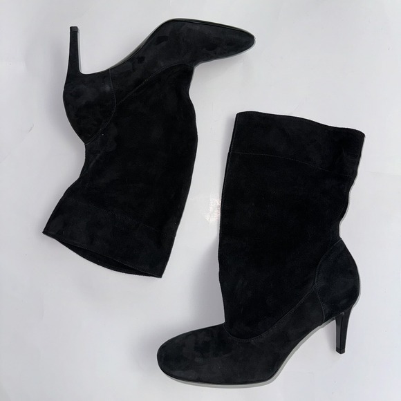 AGL Leombruni Michelle Boots New Women's 8.5 38.5 Suede Black Bootie Italy $520
